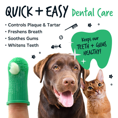 Bugalugs Silicone Finger Pet Toothbrush For Dogs & Cats