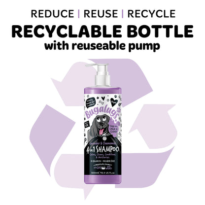 Bugalugs 4 In 1 (Lavender & Chamomile) Dog Shampoo 500ml