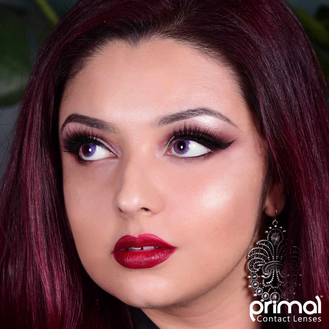 Purple colored contact lenses, coloured contact lenses, color contacts, circle lens.