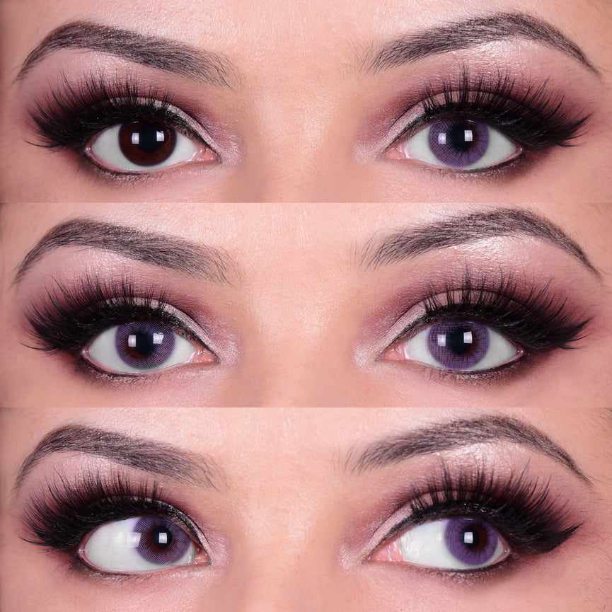 Purple colored contact lenses, coloured contact lenses, color contacts, circle lens.