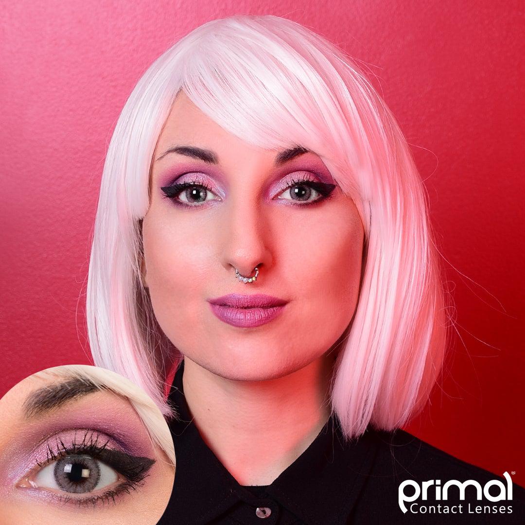 White colored contact lenses, coloured contact lenses, color contacts, circle lens.