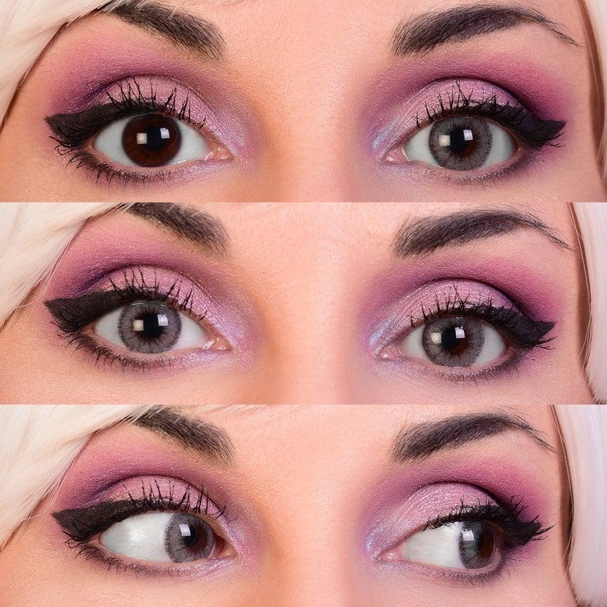 White colored contact lenses, coloured contact lenses, color contacts, circle lens.