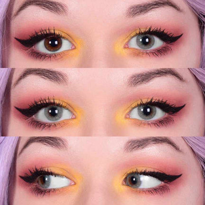 Green colored contact lenses, coloured contact lenses, color contacts, circle lens.