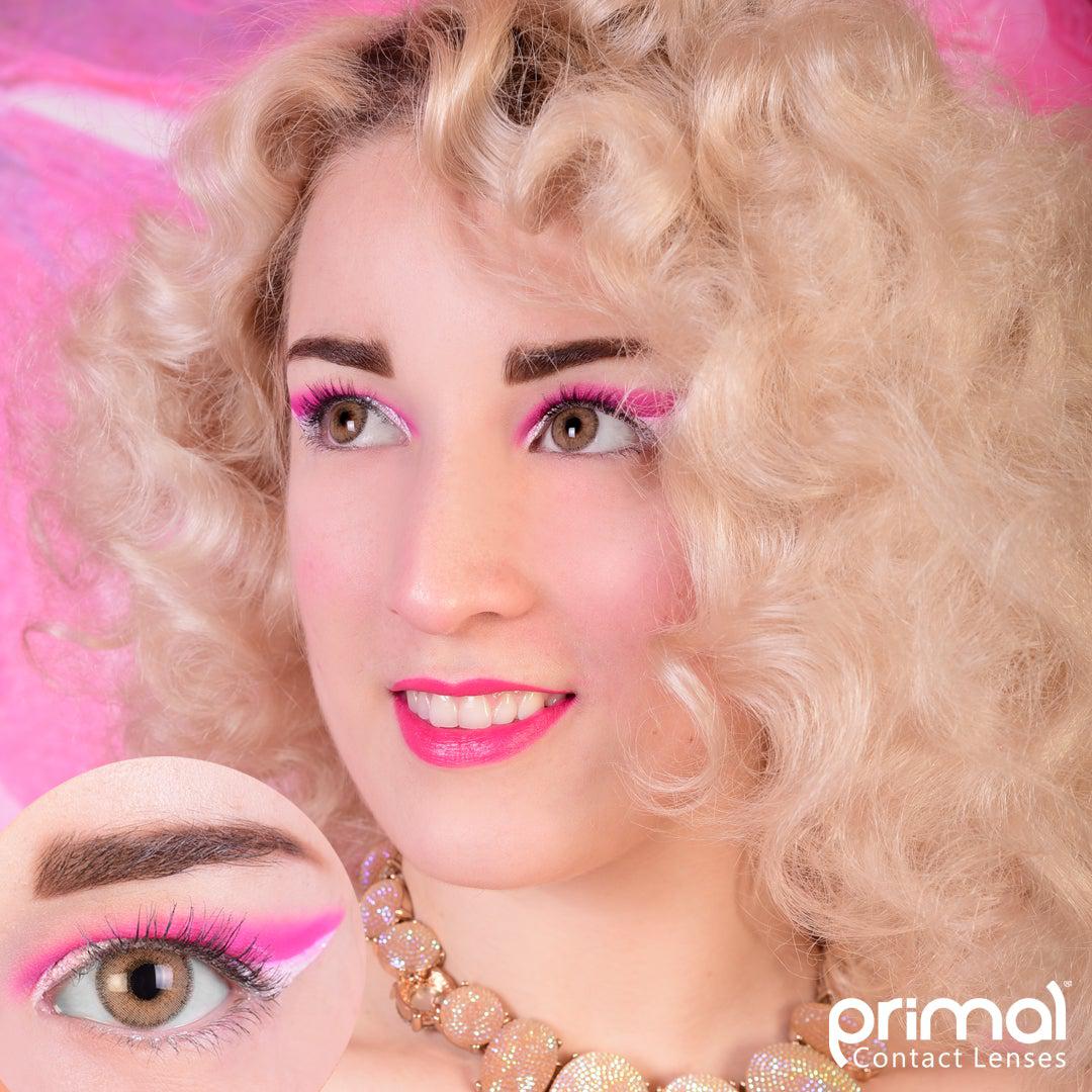 Brown colored contact lenses, coloured contact lenses, color contacts, circle lens.