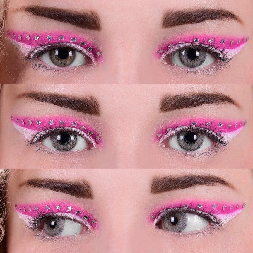 Grey colored contact lenses, coloured contact lenses, color contacts, circle lens.