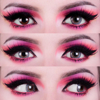 Blue White colored contact lenses, coloured contact lenses, color contacts, circle lens.