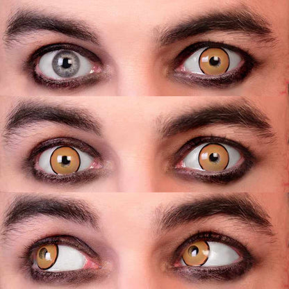 Yellow colored contact lenses, coloured contact lenses, color contacts, circle lens.