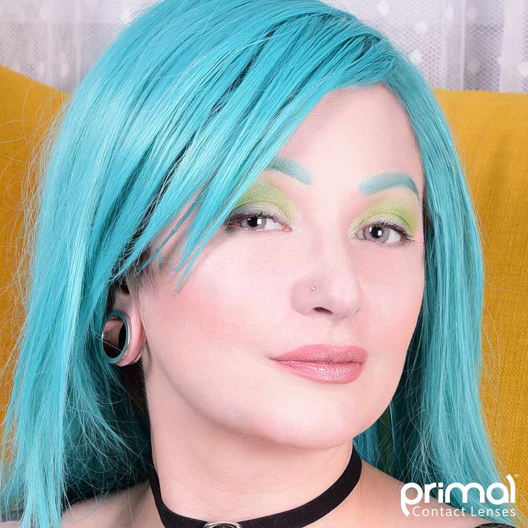 Grey colored contact lenses, coloured contact lenses, color contacts, circle lens.