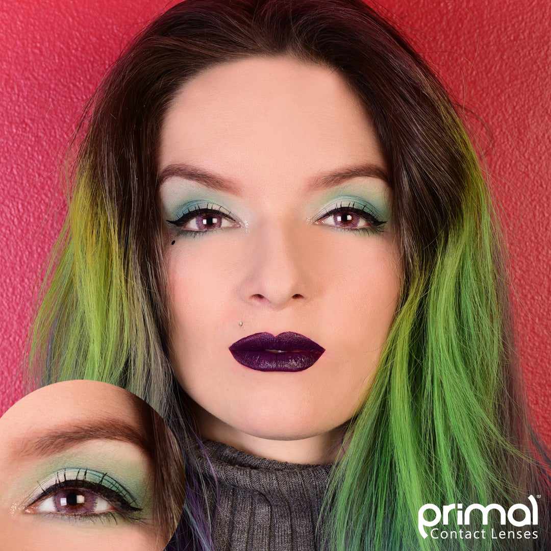 Purple colored contact lenses, coloured contact lenses, color contacts, circle lens.