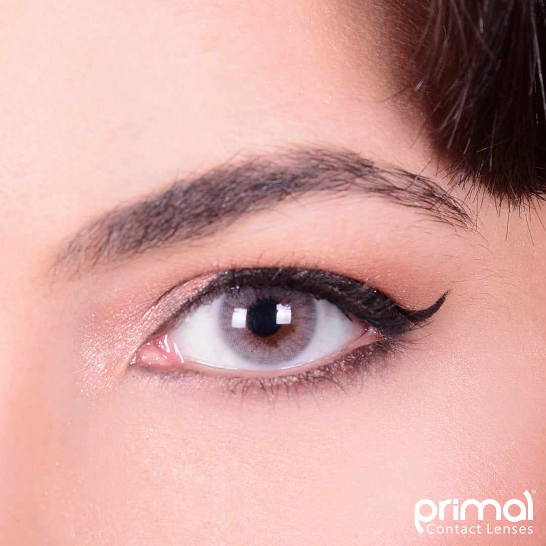 Grey colored contact lenses, coloured contact lenses, color contacts, circle lens.