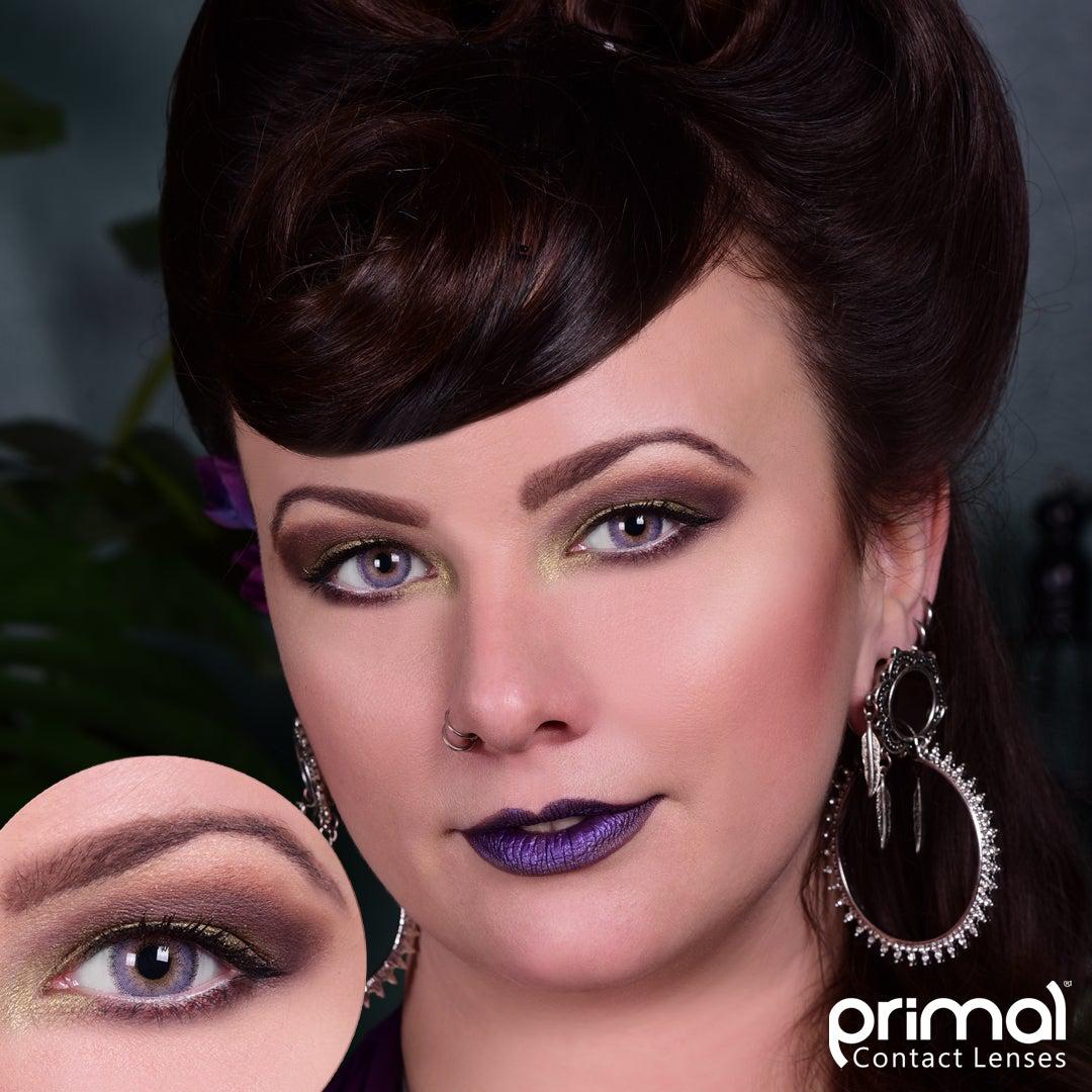 Purple colored contact lenses, coloured contact lenses, color contacts, circle lens.