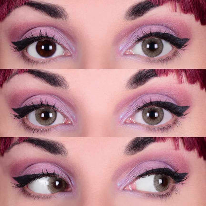 Brown colored contact lenses, coloured contact lenses, color contacts, circle lens.