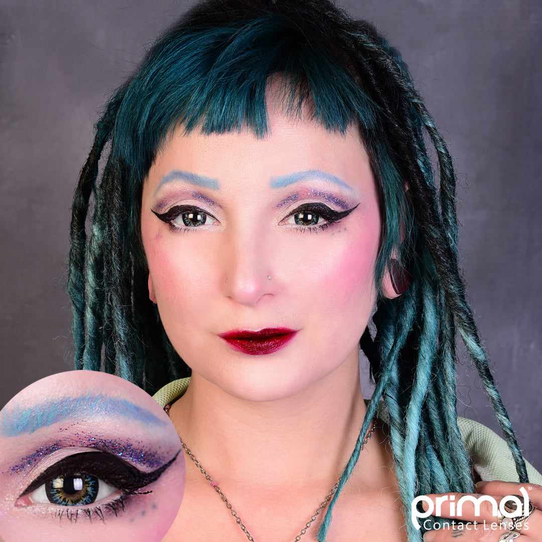 Blue colored contact lenses, coloured contact lenses, color contacts, circle lens.