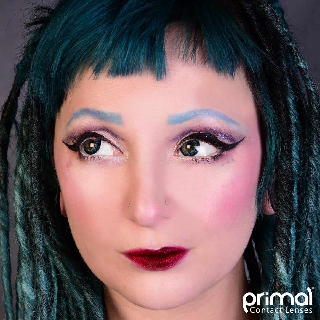 Blue colored contact lenses, coloured contact lenses, color contacts, circle lens.