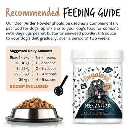 Bugalugs Deer Antler Powder 200g for Dogs