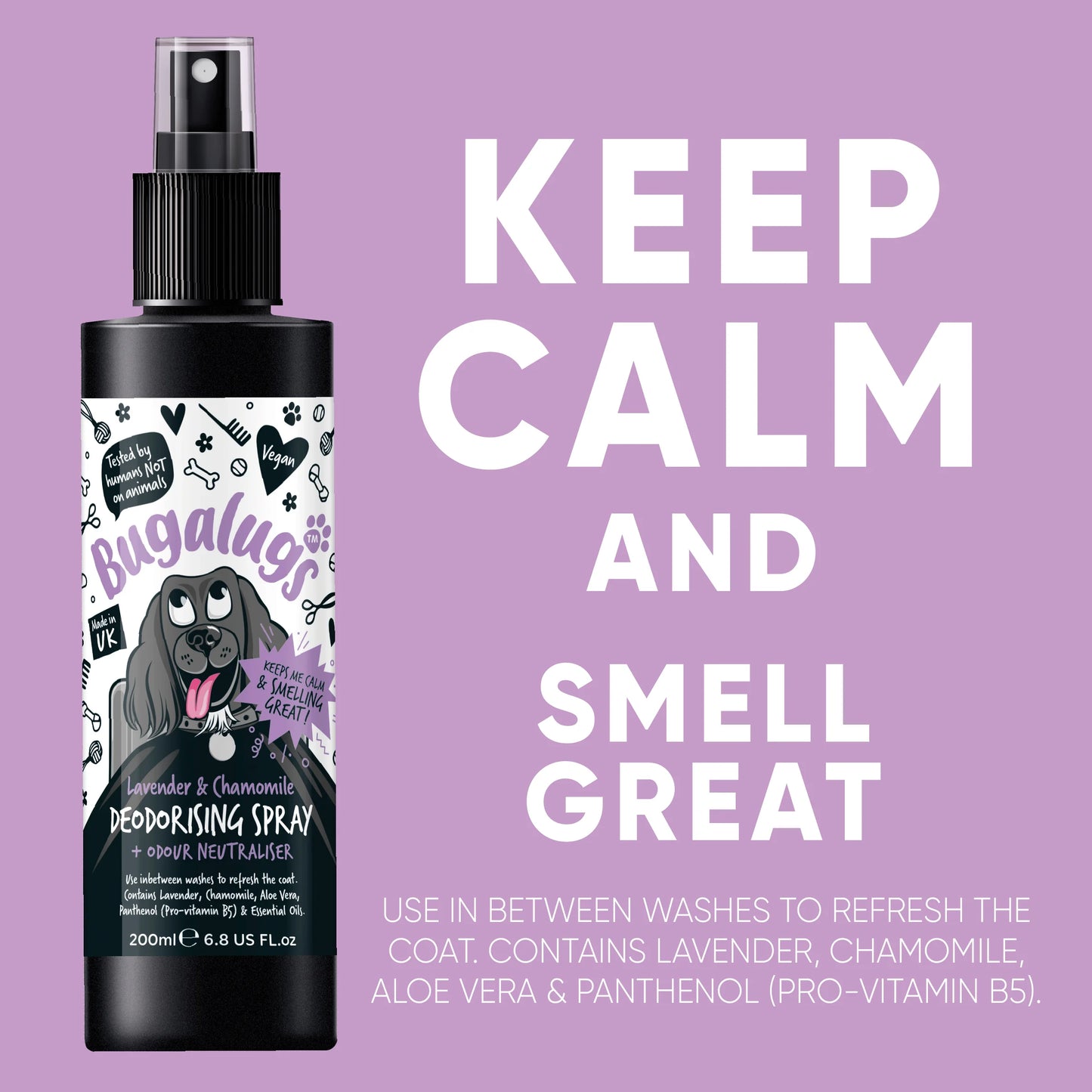 Bugalugs Lavender & Chamomile Deodorising Spray 200ml