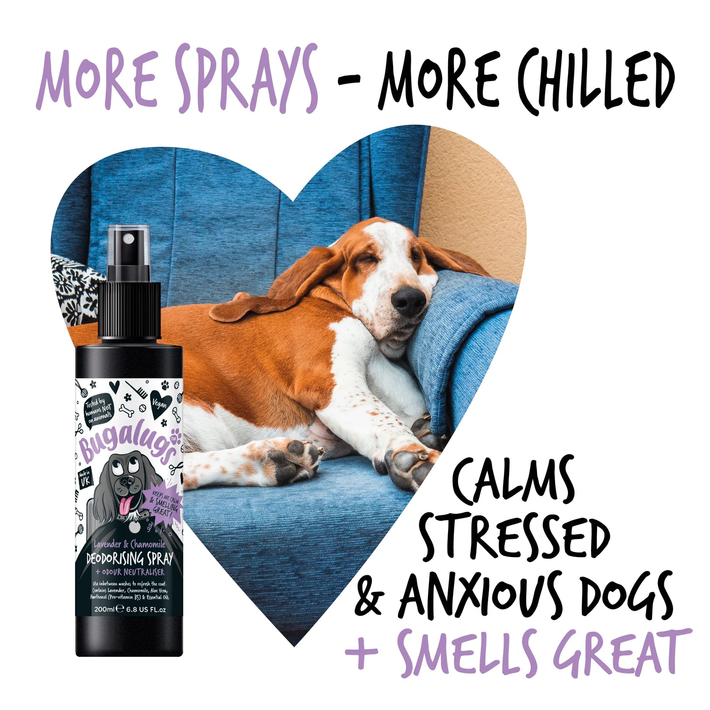 Bugalugs Lavender & Chamomile Deodorising Spray 200ml