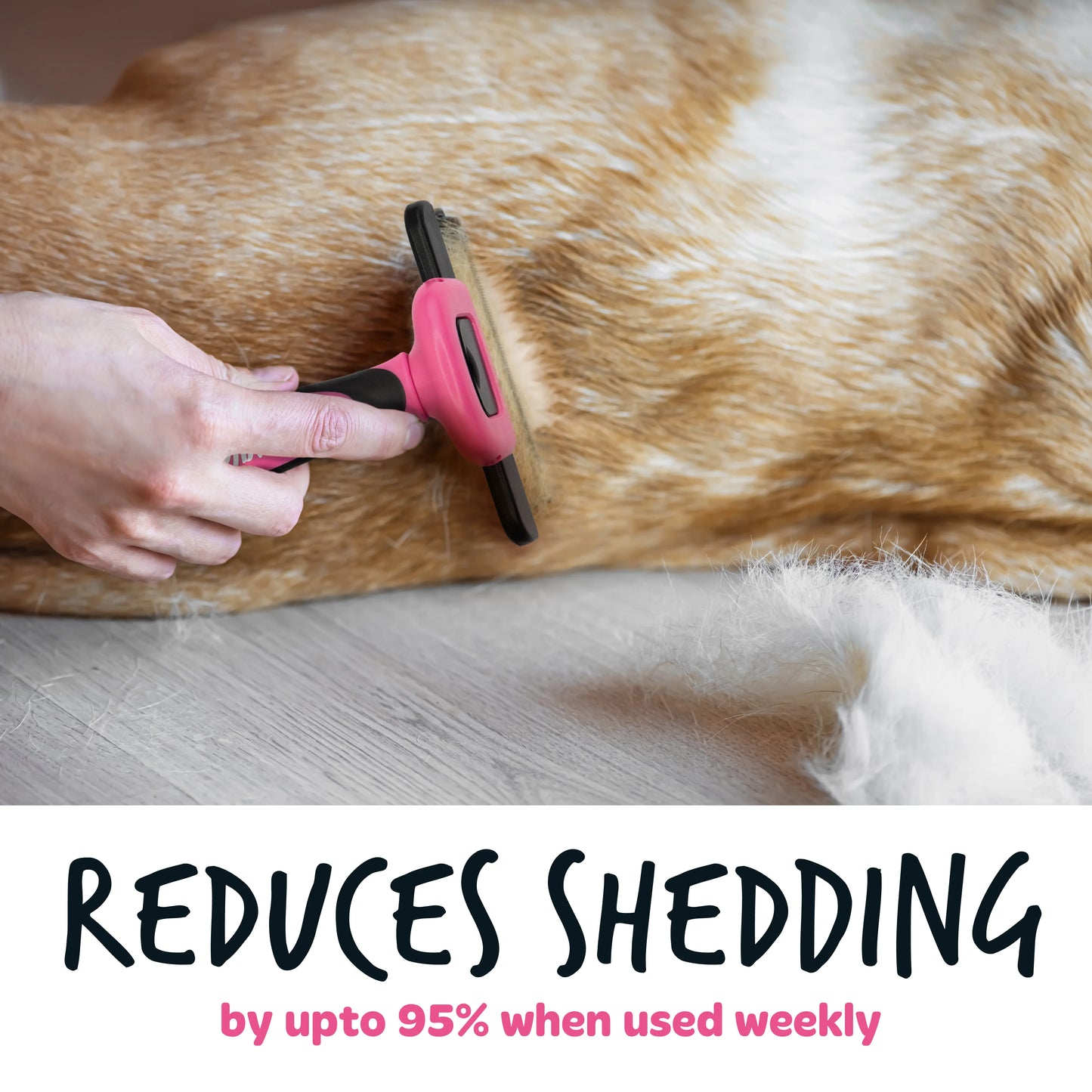 Bugalugs Pet Deshedding Comb for Dogs & Cats