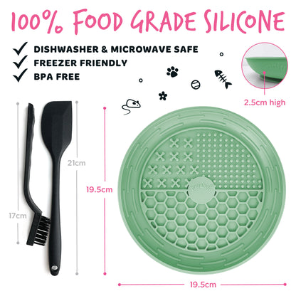 Bugalugs Lick Bowl for Dogs & Cats (Green)