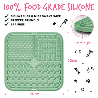 Bugalugs Lick Mat for Dogs & Cats (Green)