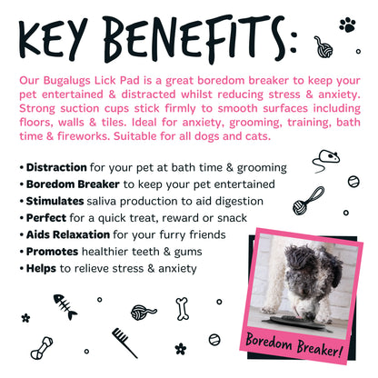 Bugalugs Lick Pad for Dogs & Cats (Grey)