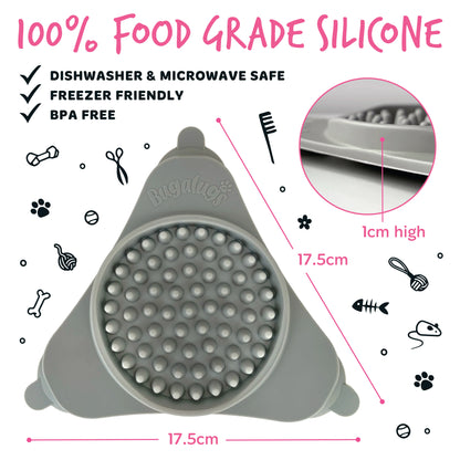 Bugalugs Lick Pad for Dogs & Cats (Grey)