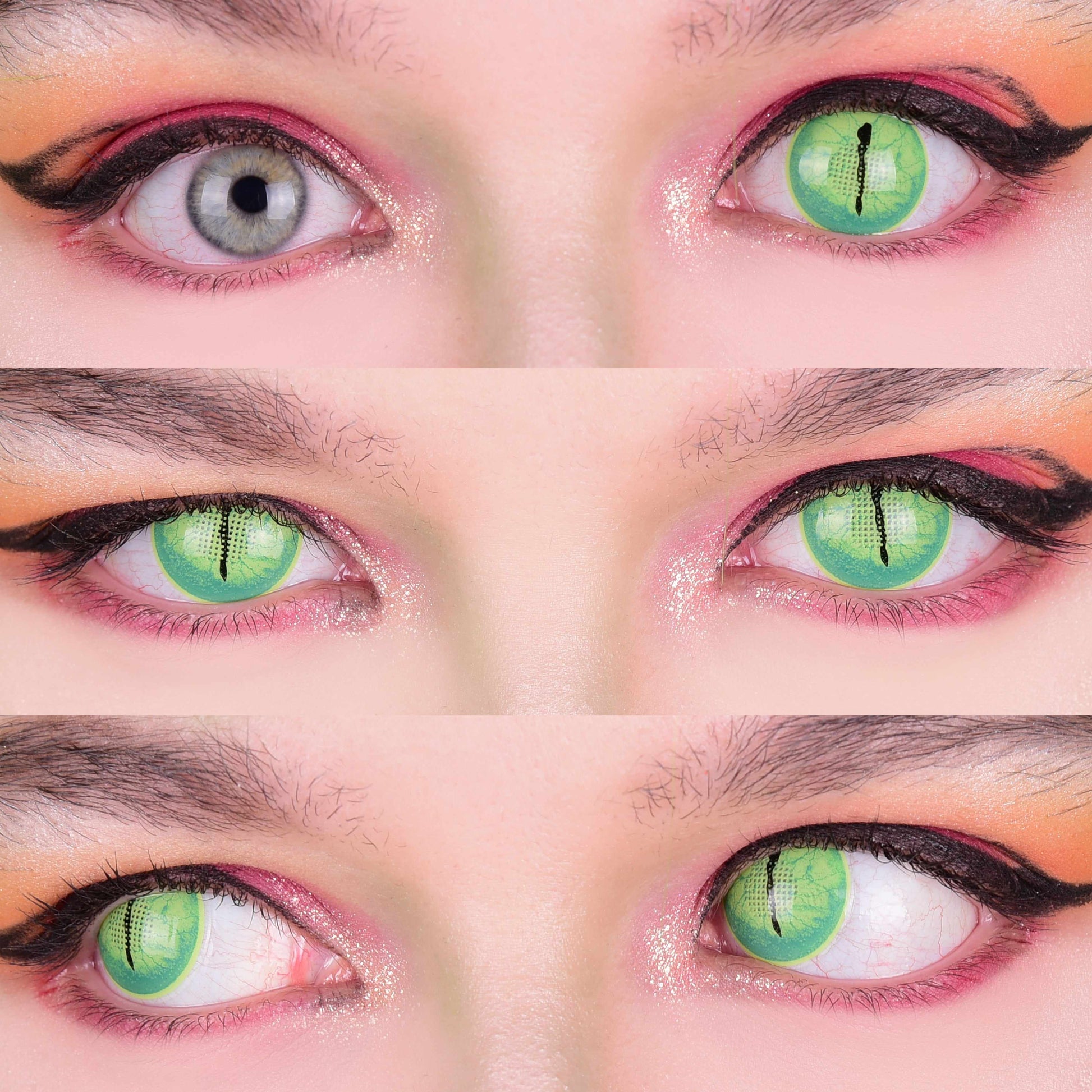 Green Reptile Contact Lenses, Green Snake Contact Lenses