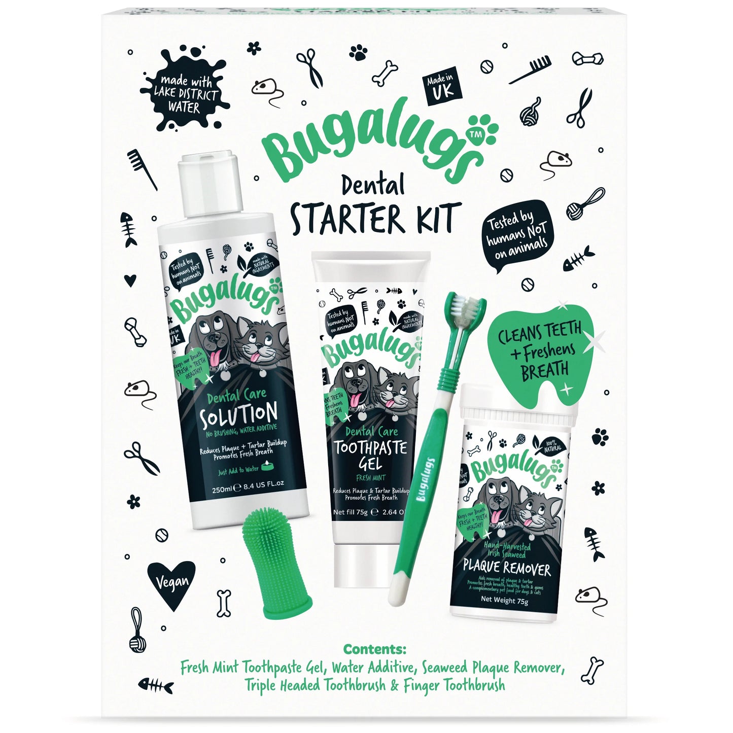 Bugalugs Starter Dental Kit for Dogs & Cats