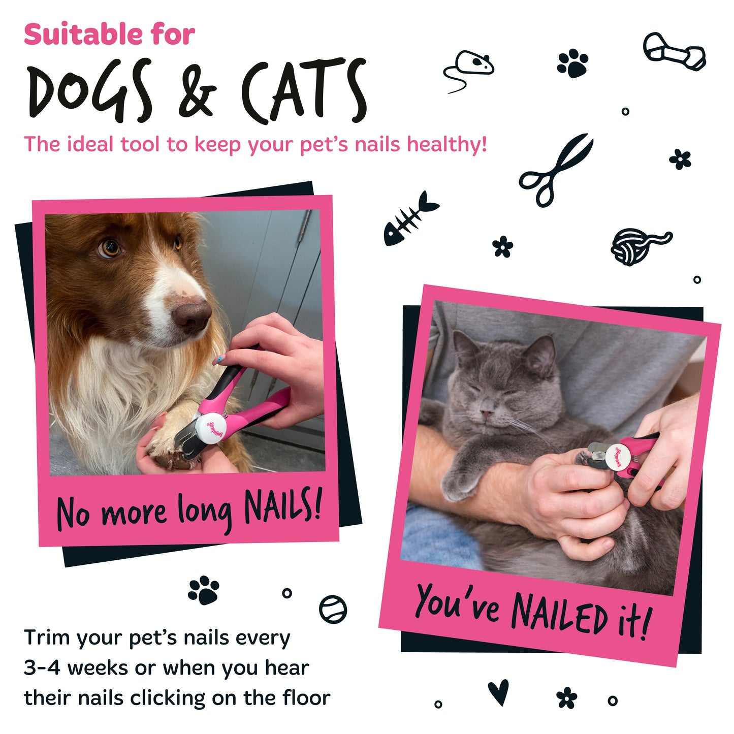 Bugalugs Pet Nail Clippers (medium - Large) for Dogs & Cats