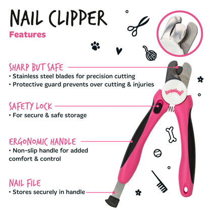 Bugalugs Pet Nail Clippers (small- medium) for Dogs & Cats