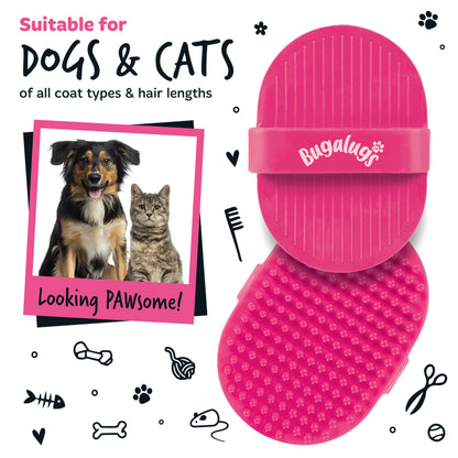 Bugalugs Bath Brush for Dogs & Cats (Pink)