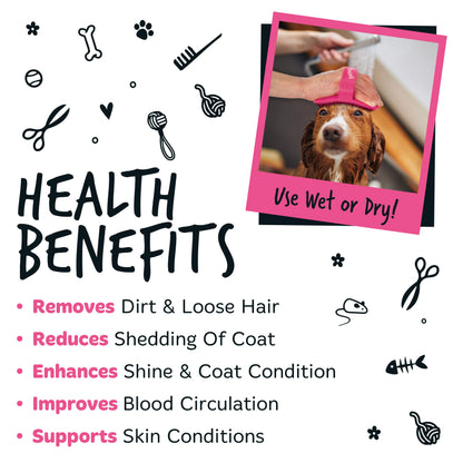 Bugalugs Bath Brush for Dogs & Cats (Pink)