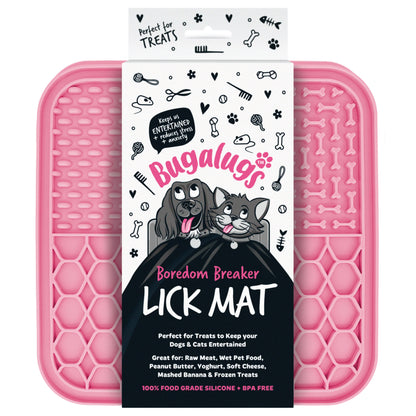 Bugalugs Lick Mat for Dogs & Cats (Pink)
