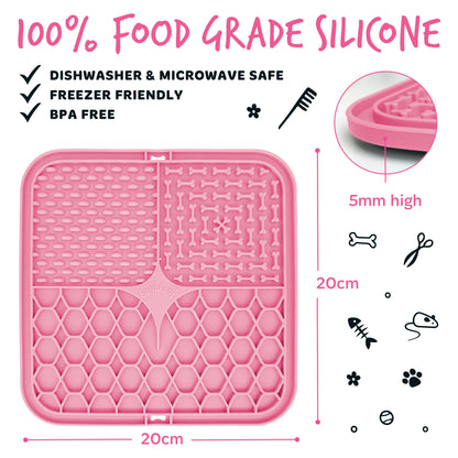 Bugalugs Lick Mat for Dogs & Cats (Pink)