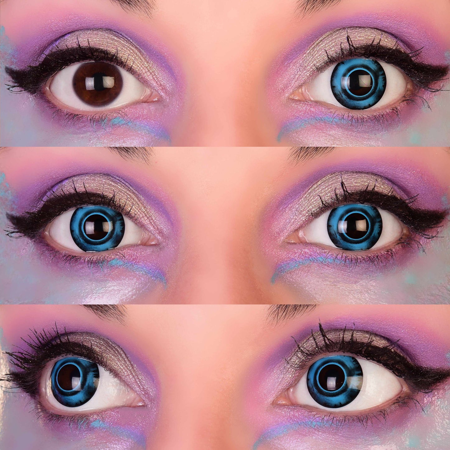 Piranha Blue Colored Contacts, Fish Eye Contact Lenses