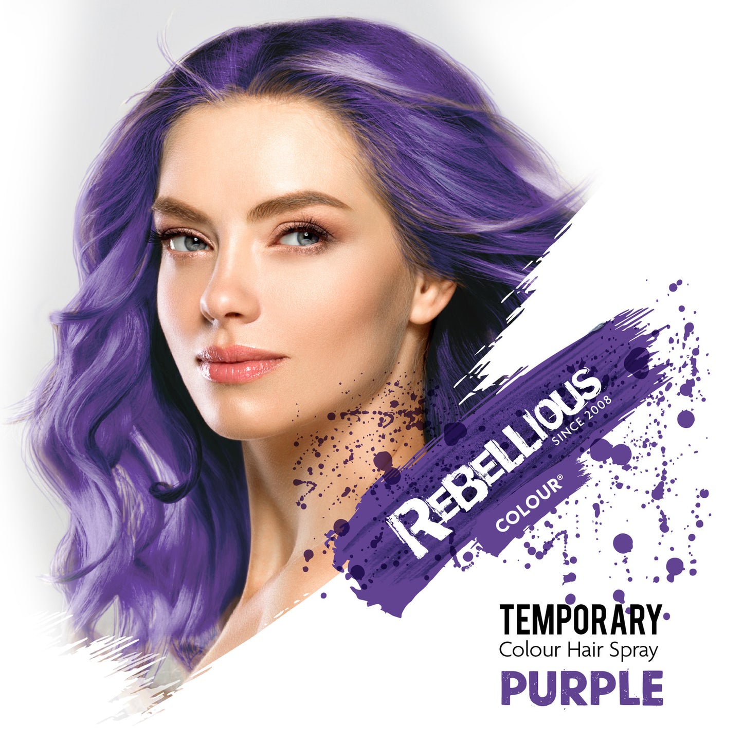 Rebellious Purple Color Washable Hair Spray 125ml