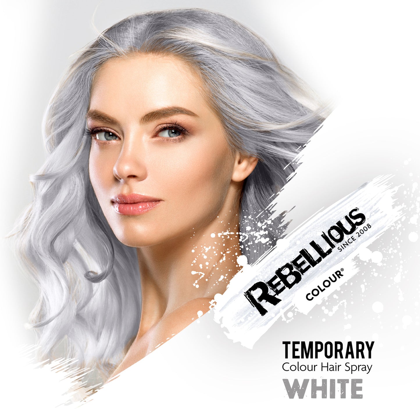 Rebellious White Color Washable Hair Spray 125ml