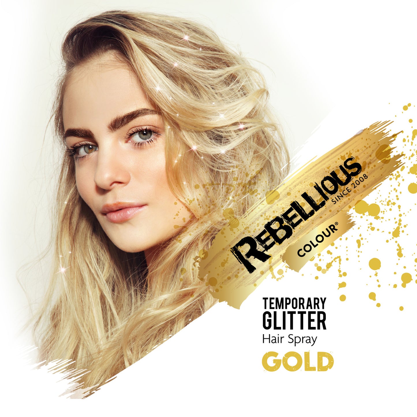 Rebellious Gold Digger Glitter Hair Spray 125ml
