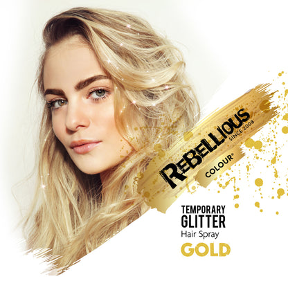 Rebellious Gold Digger Glitter Hair Spray 125ml