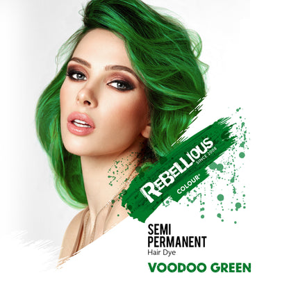 Rebellious Voodoo Green Semi-Permanent Hair Dye 100ml
