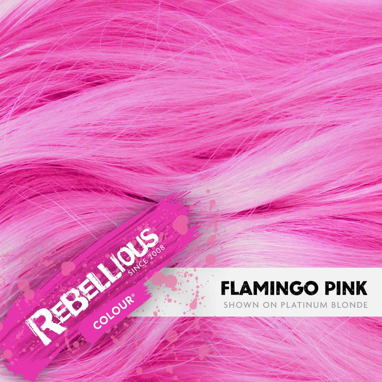 Rebellious Flamingo Pink Semi-Permanent Hair Dye 100ml