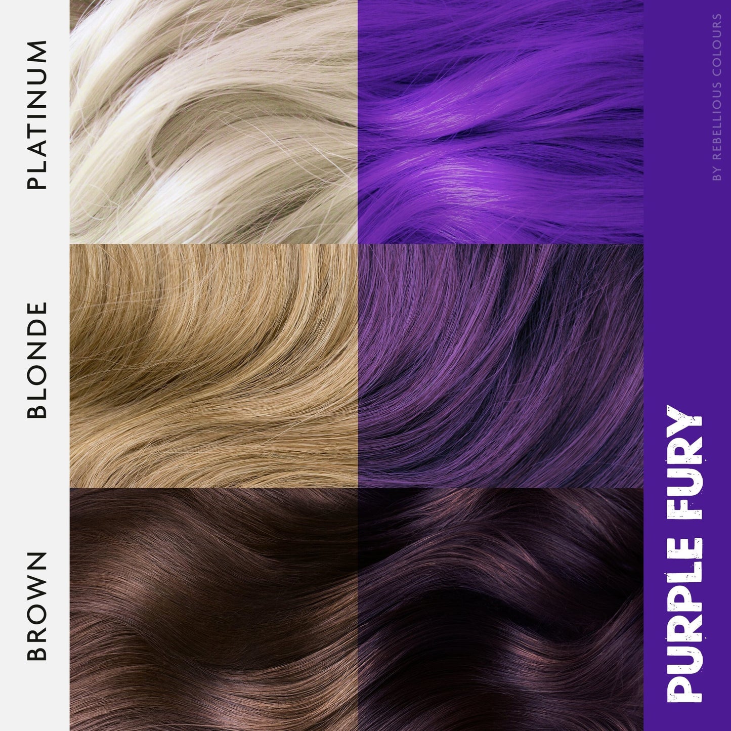 Rebellious Purple Fury Semi-Permanent Hair Dye 100ml