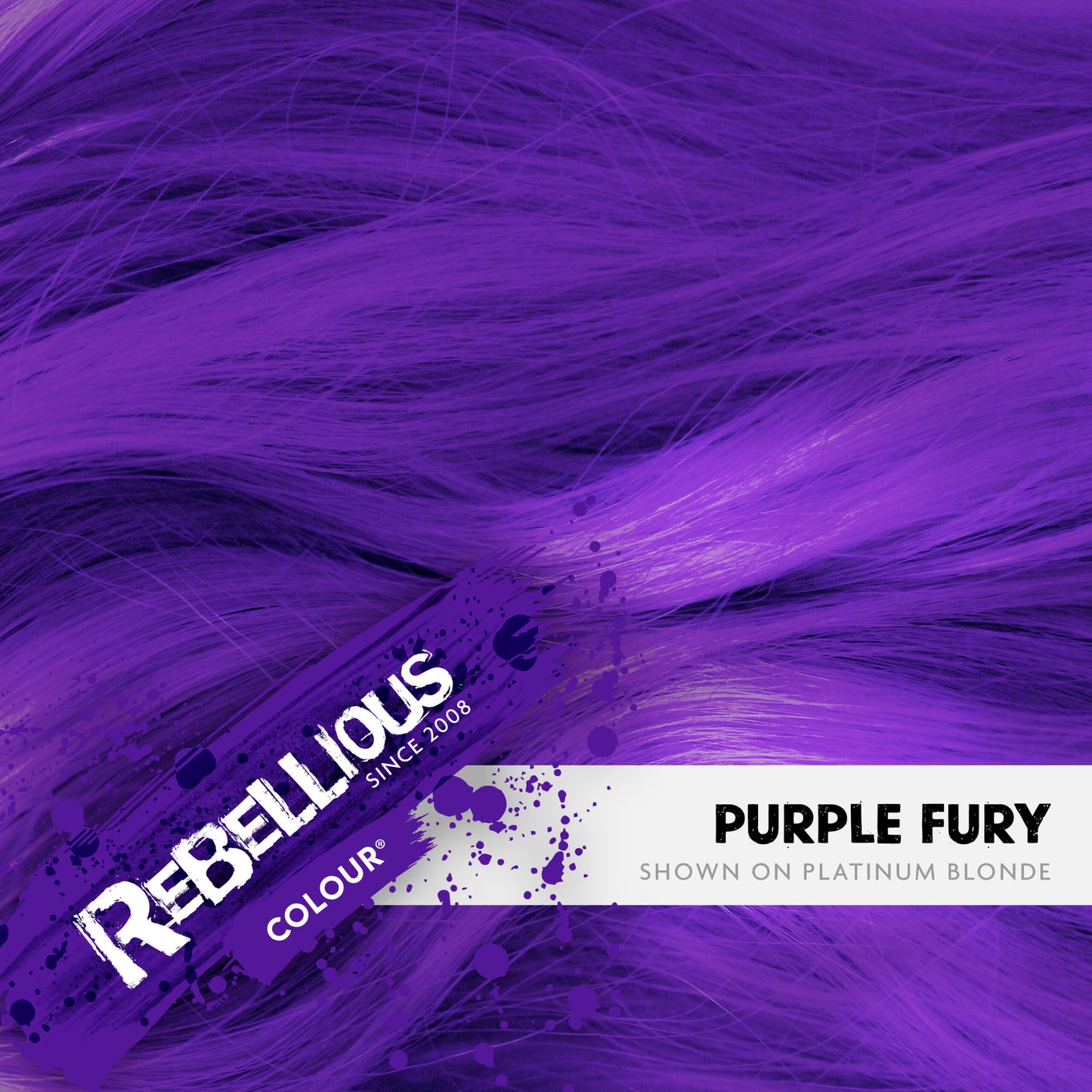 Rebellious Purple Fury Semi-Permanent Hair Dye 100ml