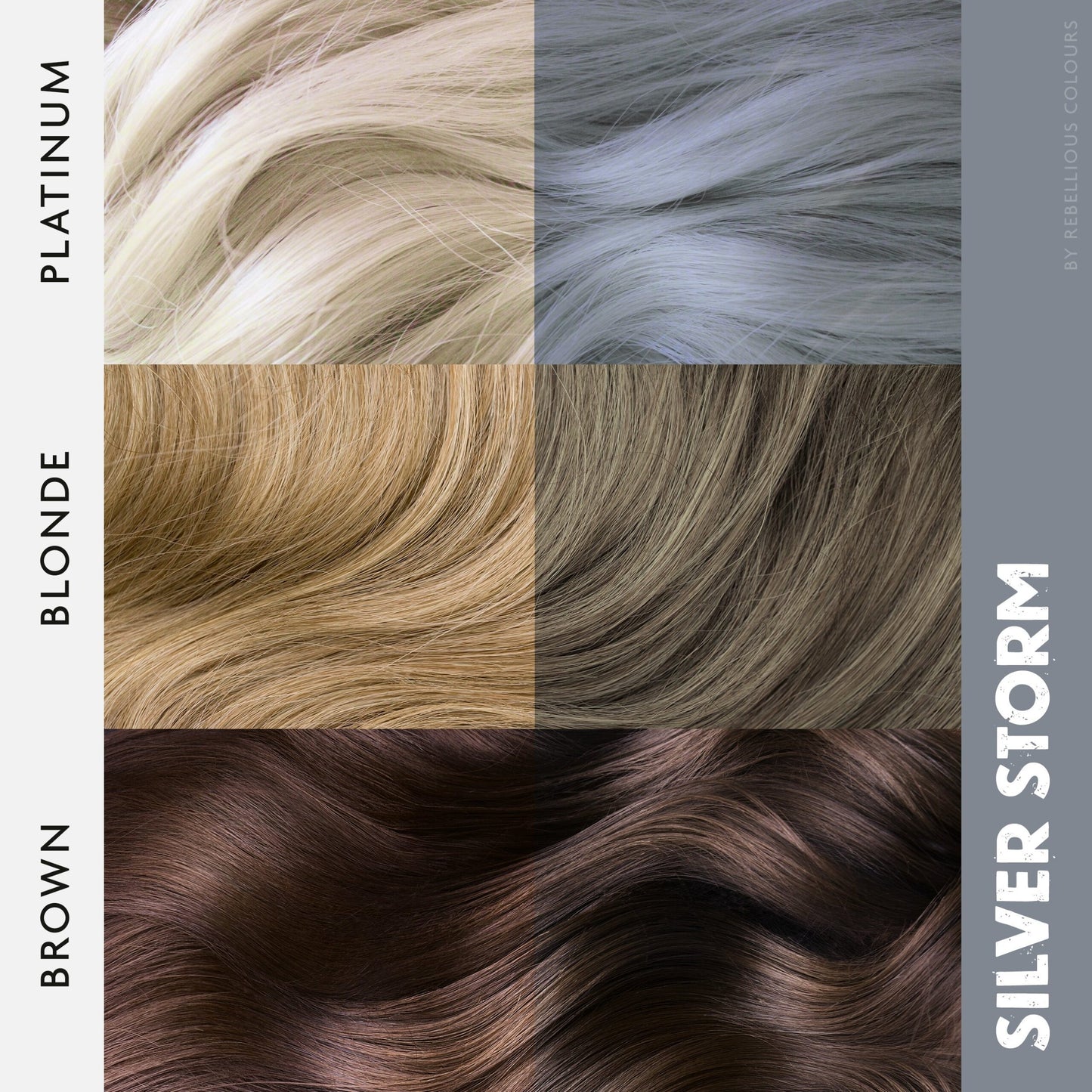 Rebellious Silver Storm Semi-Permanent Hair Dye 100ml