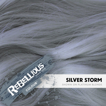Rebellious Silver Storm Semi-Permanent Hair Dye 100ml