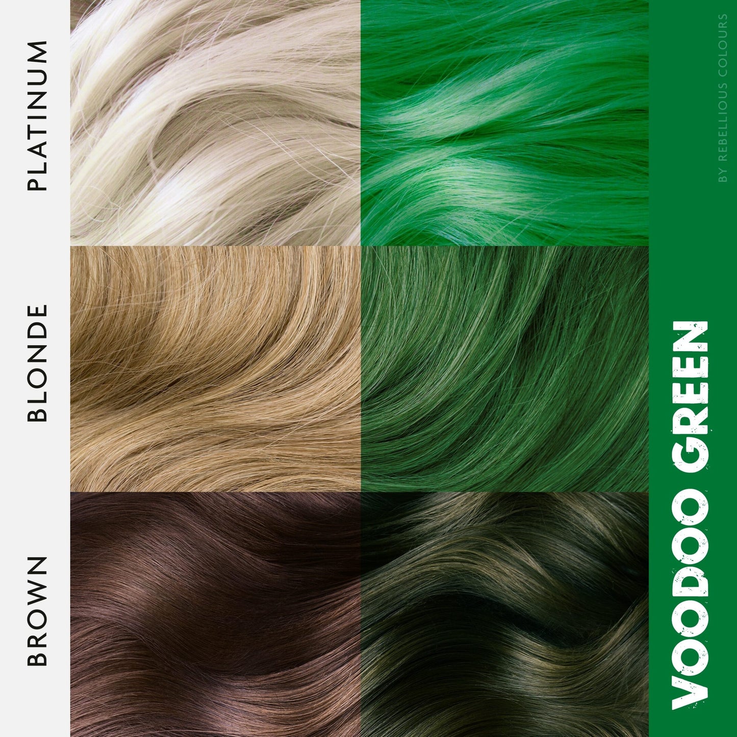 Rebellious Voodoo Green Semi-Permanent Hair Dye 100ml
