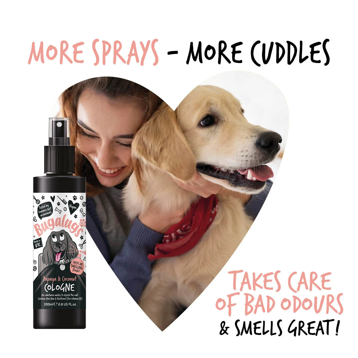 Bugalugs Papaya & Coconut Dog Cologne 200ml