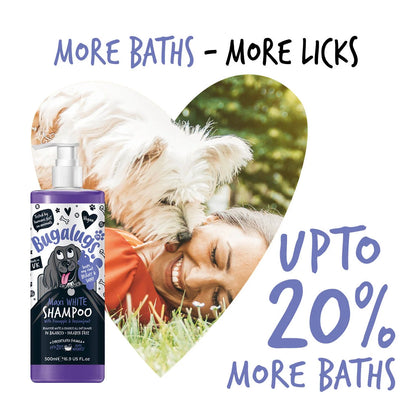Bugalugs Maxi White Whitening Dog Shampoo  500ml