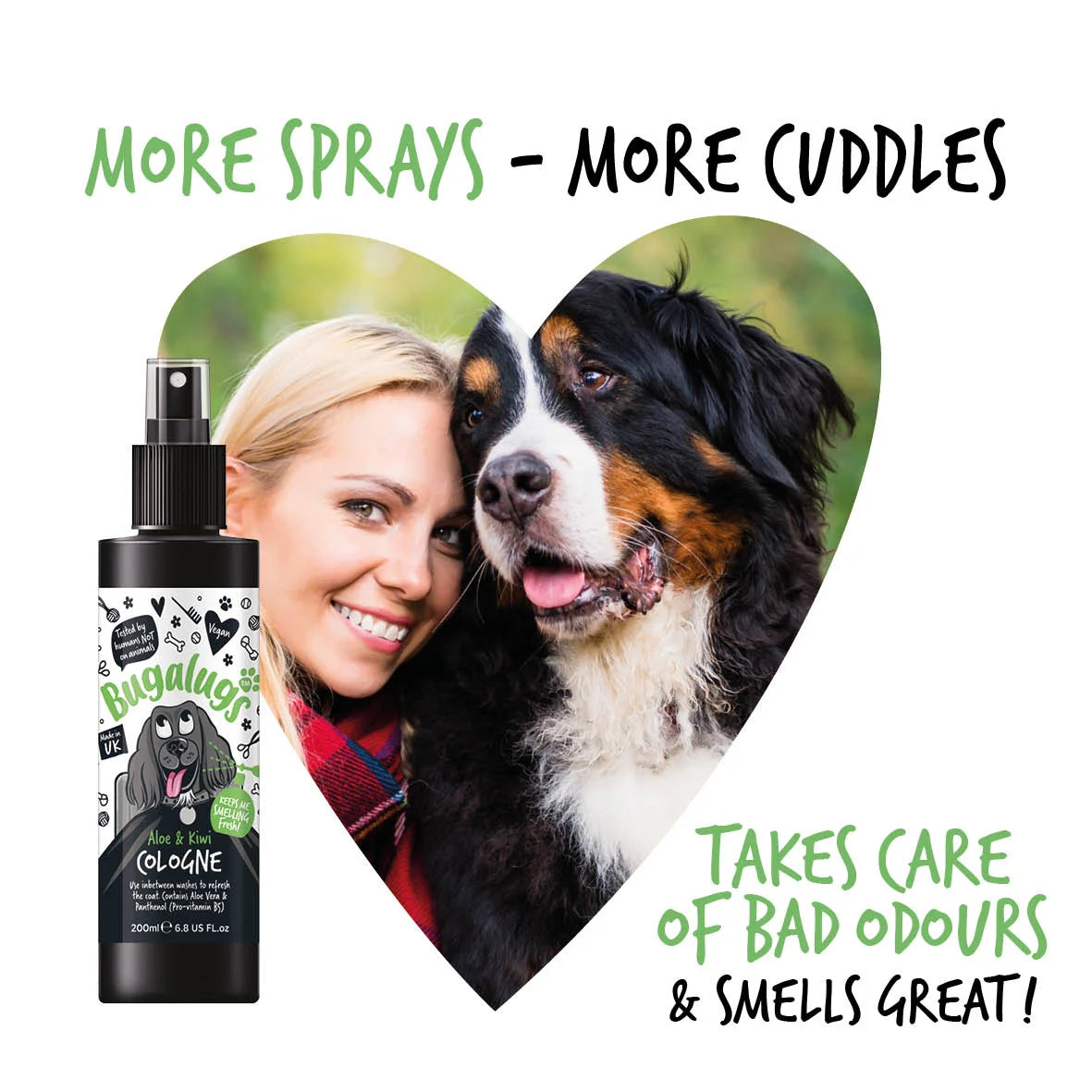 Bugalugs Aloe & Kiwi Dog Cologne 200ml
