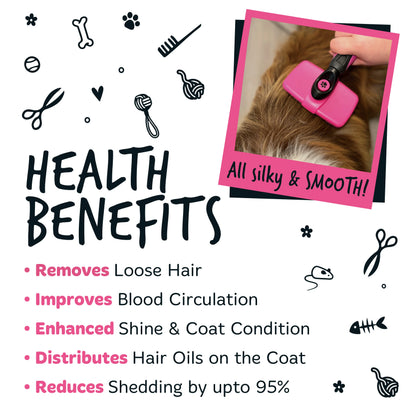 Bugalugs Pet Slicker Brush for Dogs & Cats